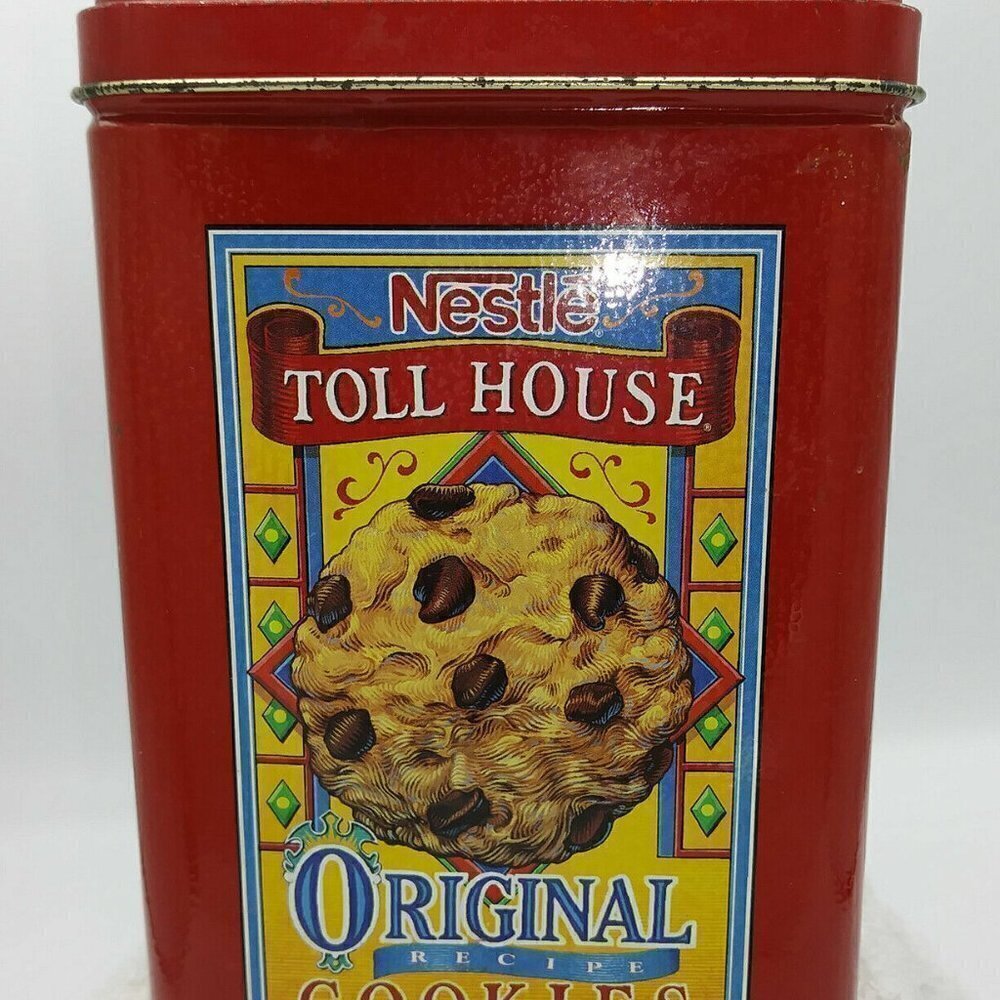 Vintage Nestle Tollhouse Cookies Tin with Ritz Crackers Cover Unique Collectible